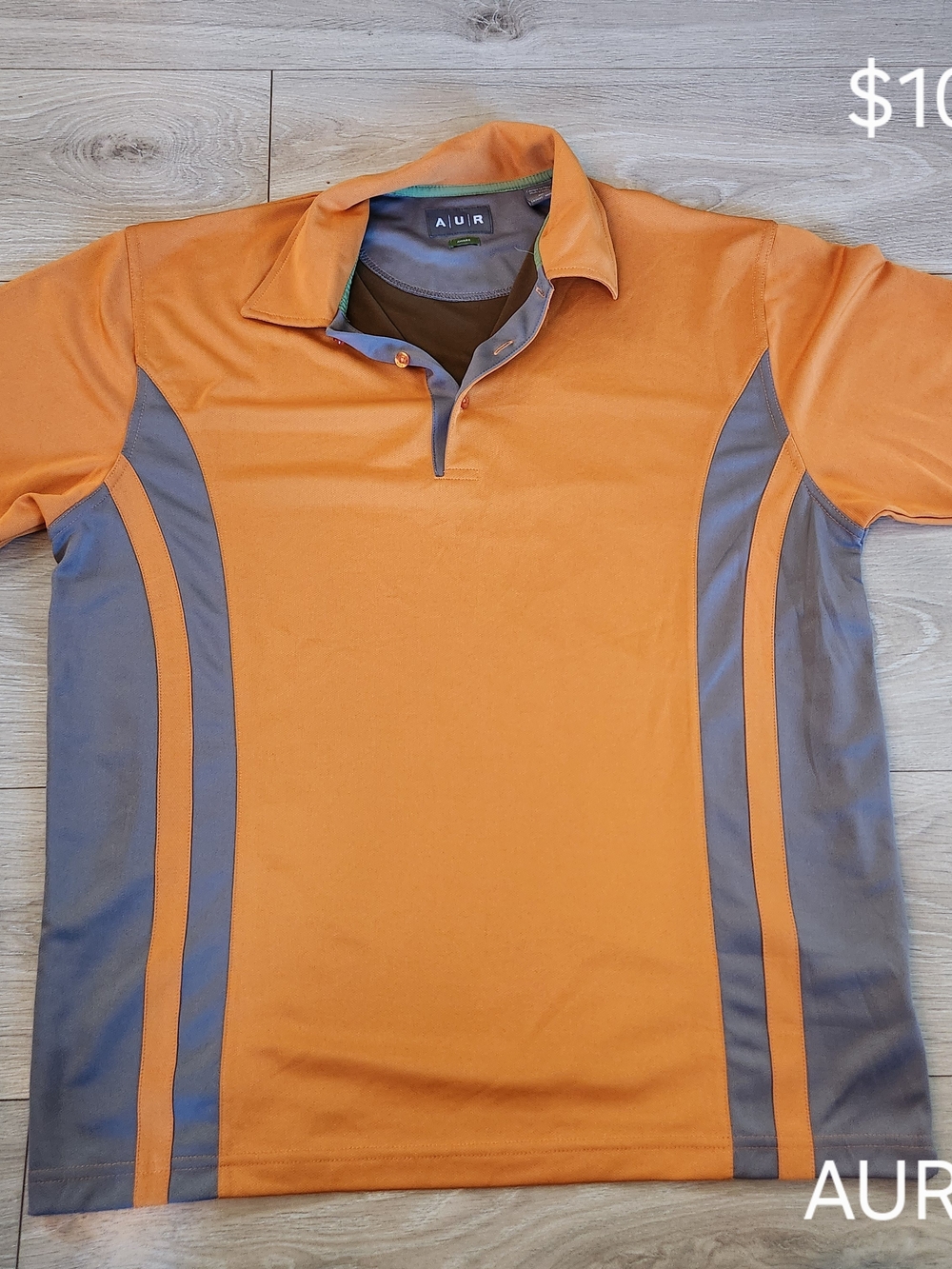 Orange & Gray Performance Polo Shirt